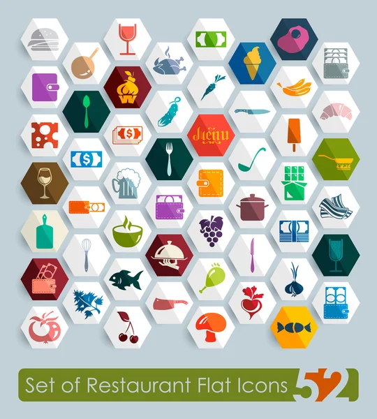 Set of restaurant icons — Stock Vector