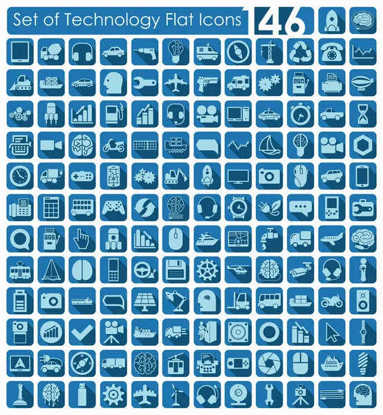 Conjunto de iconos de tecnología — Vector de stock