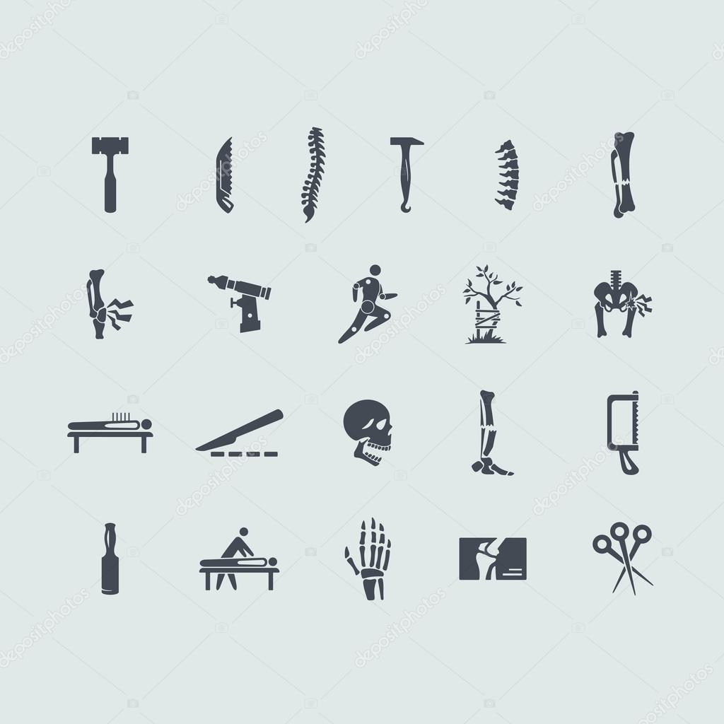 Set of orthopedics icons