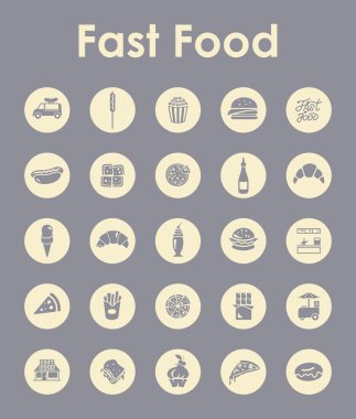 Lokanta basit simgeler kümesi