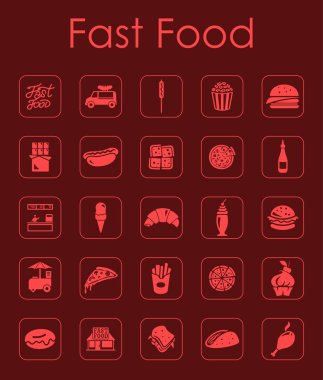 Lokanta basit simgeler kümesi