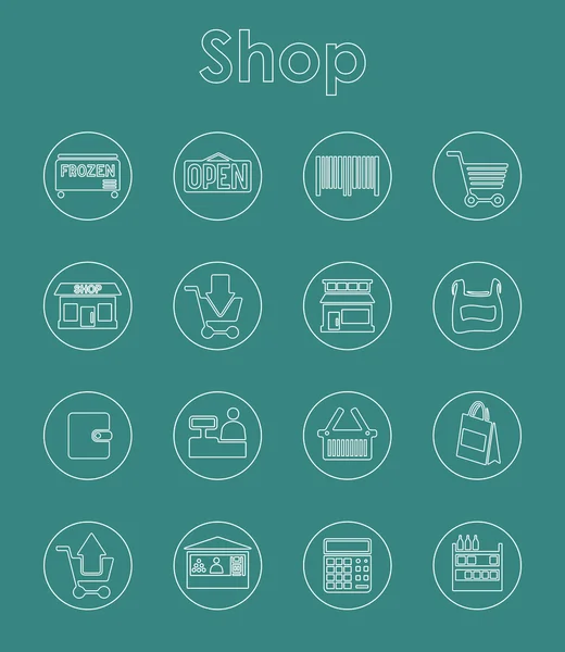 Conjunto de iconos simples tienda — Archivo Imágenes Vectoriales