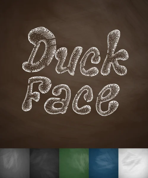 Icône visage de canard — Image vectorielle