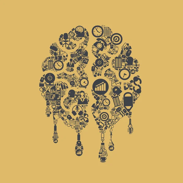 Icono del cerebro — Vector de stock