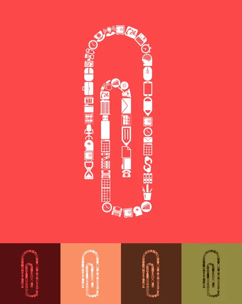 Paperclip pictogram — Stockvector