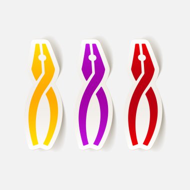 Gerçekçi tasarım öğesi. pense