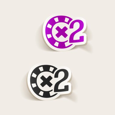 Gerçekçi tasarım casino fişi