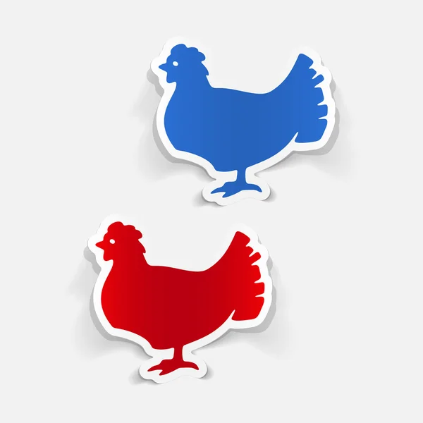 Realistic design chicken — Stock Vector