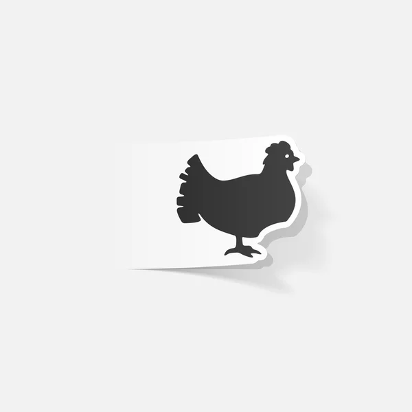 Pollo de diseño realista — Archivo Imágenes Vectoriales