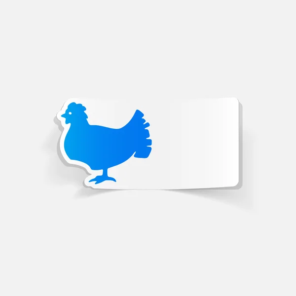 Pollo di design realistico — Vettoriale Stock