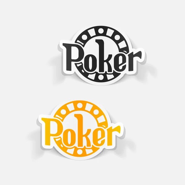 Realistic design element. poker — Stock Vector