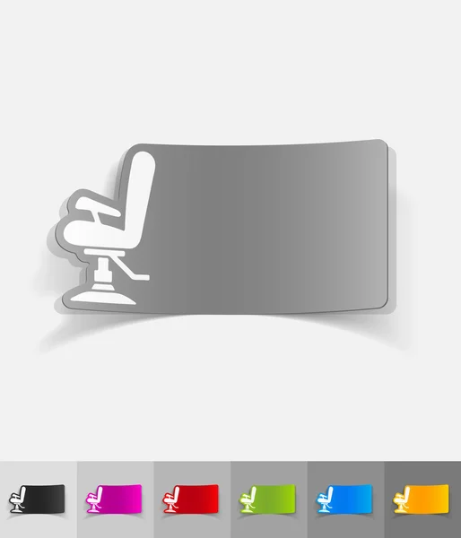 Realistic design element. barber chair — Stock Vector