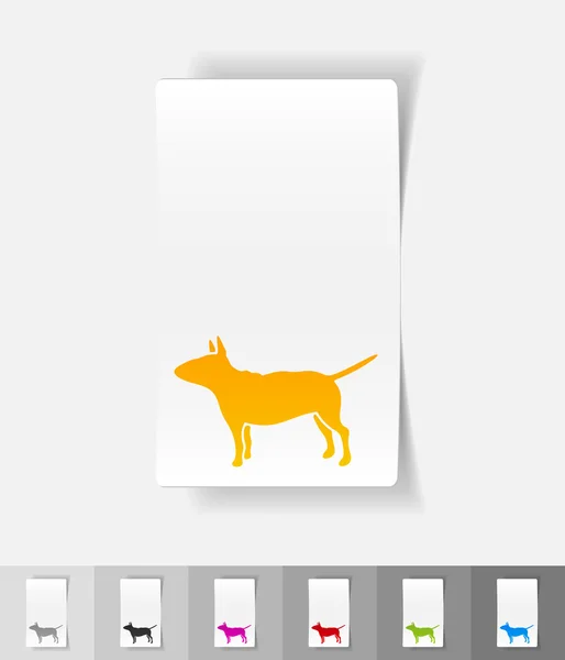 Реалістичний елемент дизайну. бультер'єр — стоковий вектор