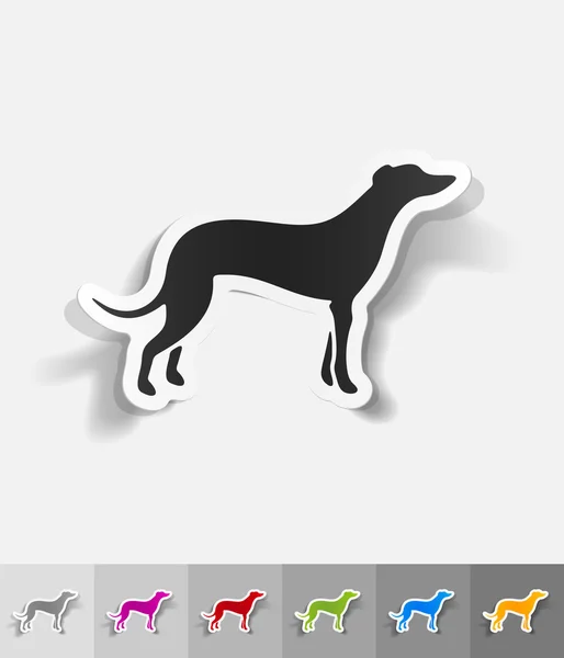 Realistic design element. greyhound — Stock Vector