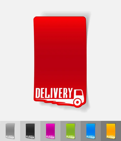 Realistic design element. DELIVERY — Stock Vector