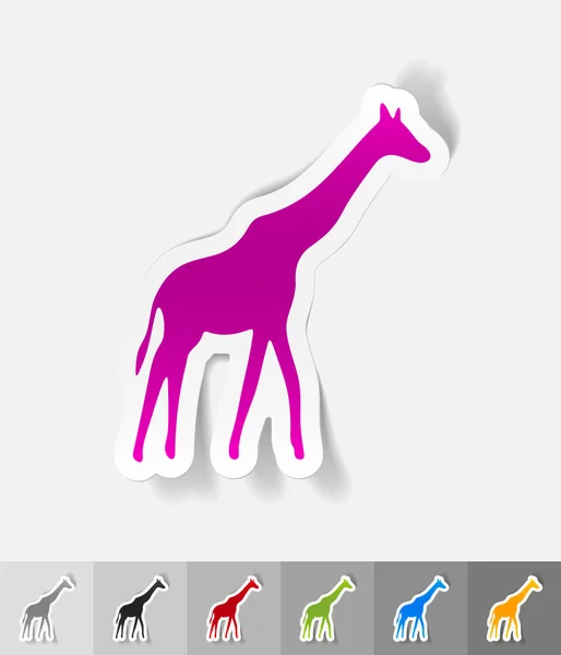 Élément de conception réaliste. girafe — Image vectorielle