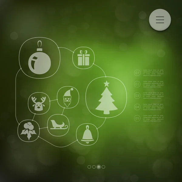 Infographie de Noël avec fond flou — Image vectorielle
