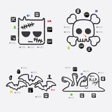 Cadılar Bayramı Infographic illüstrasyon