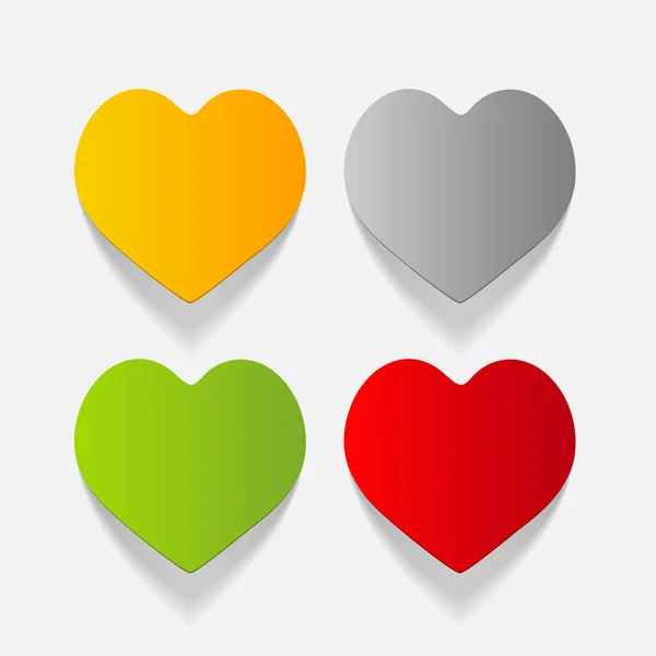 Realistic design heart — Stock Vector