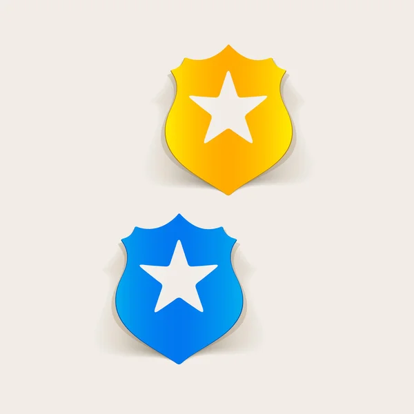 Badge de police design réaliste — Image vectorielle