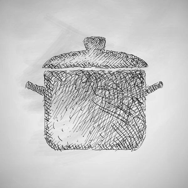 Conception icône casserole — Image vectorielle