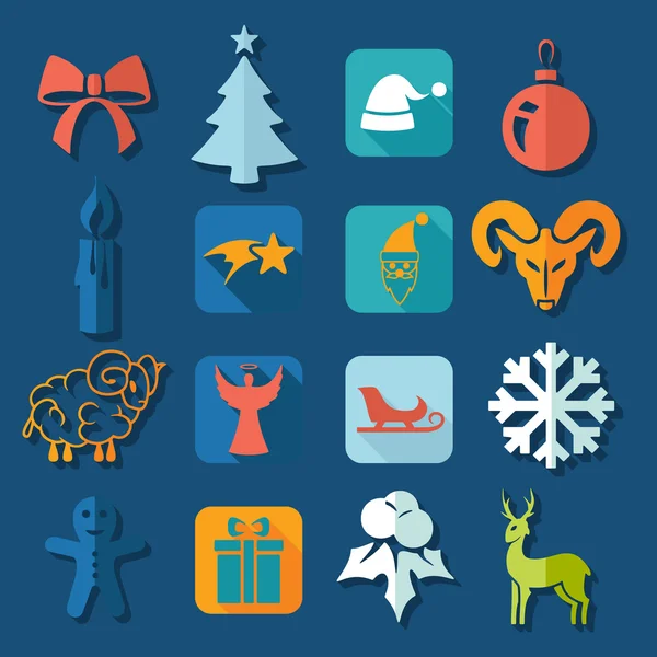 Set of Christmas icons — Stock Vector