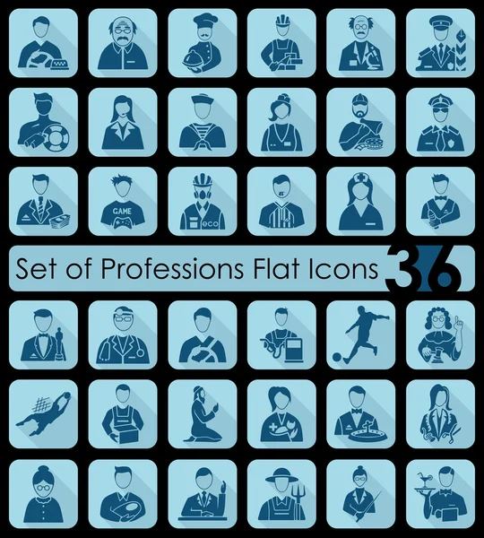 Conjunto de ícones de profissões — Vetor de Stock