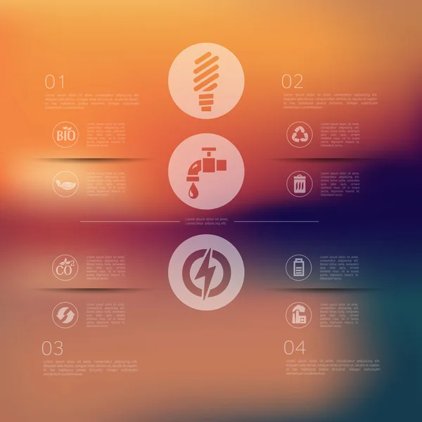 Fondo de la infografía ecológica — Archivo Imágenes Vectoriales