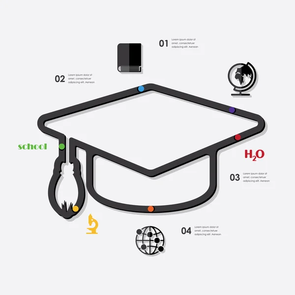Eğitim Infographic illüstrasyon — Stok Vektör