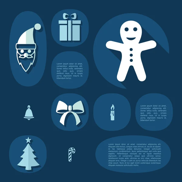 Infographie plate de Noël — Image vectorielle