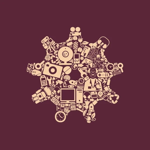 Cogwheel icon design — Stock Vector