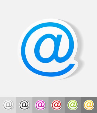 gerçekçi tasarım öğesi. E-posta