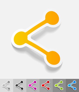 gerçekçi tasarım öğesi. paylaşmak