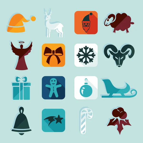 Set of Christmas icons — Stock Vector