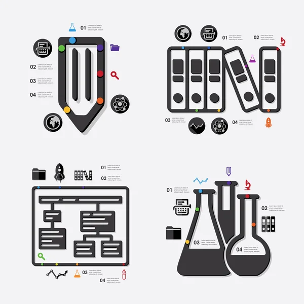 Onderwijs infographic illustratie — Stockvector