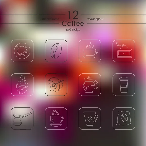 Σύνολο εικονιδίων καφέ — Διανυσματικό Αρχείο