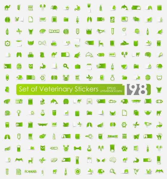 Aantal veterinaire stickers — Stockvector