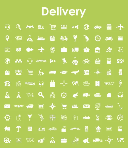 Set of delivery simple icons — Stock Vector