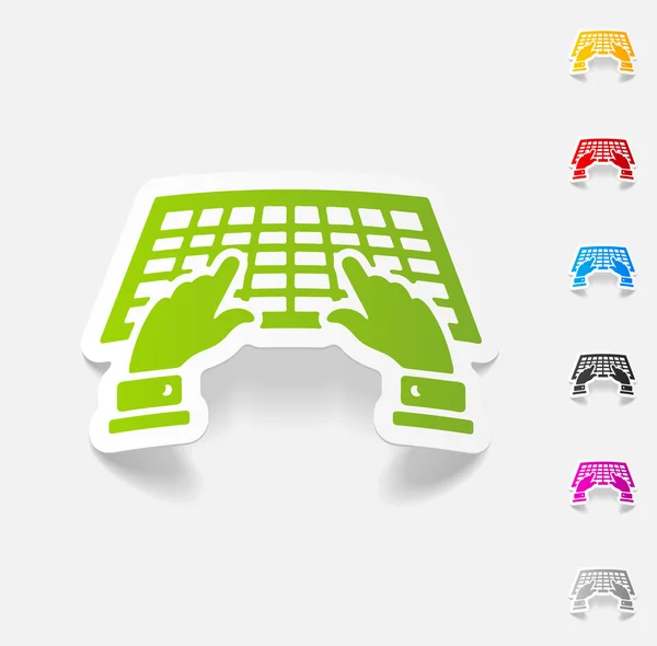 Using the keyboard icon — Stock Vector