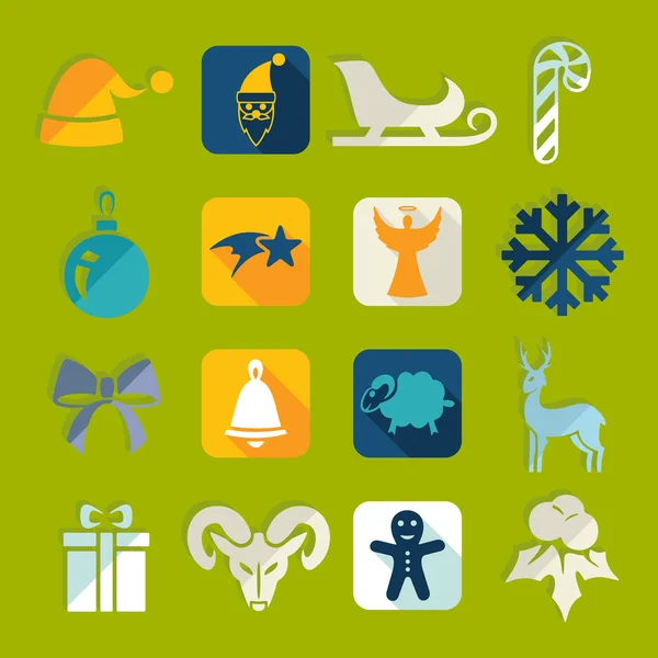 Set of Christmas icons — Stock Vector