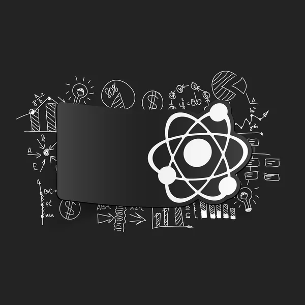 Geschäftsformeln zeichnen: Atom — Stockvektor