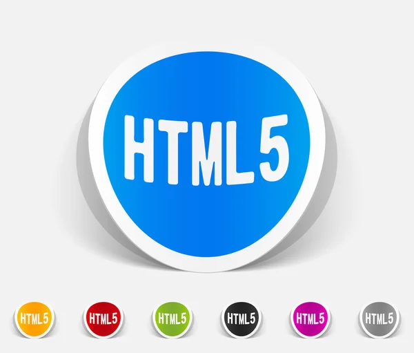 Realistic design element. HTML5 — Stock Vector