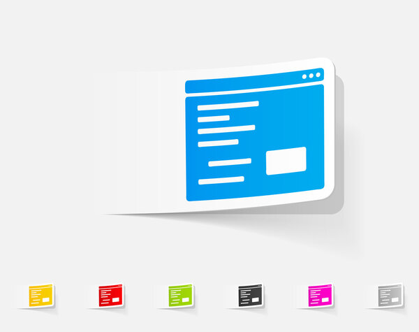 реалистичный элемент дизайна. окно браузера
