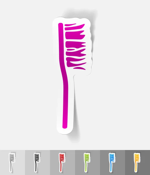 Elemento de diseño realista. cepillo de dientes — Vector de stock
