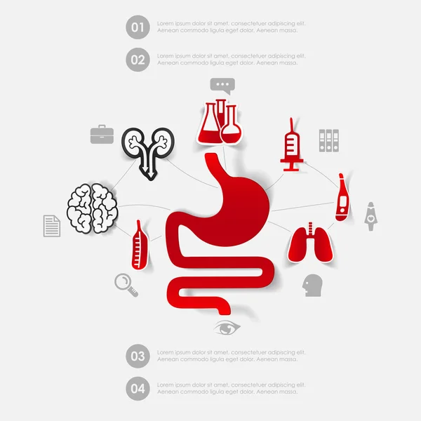 Medicine sticker infographic — Stock Vector