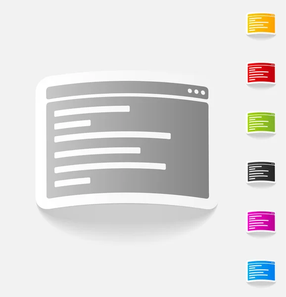 Realistisches Gestaltungselement. Browserfenster — Stockvektor