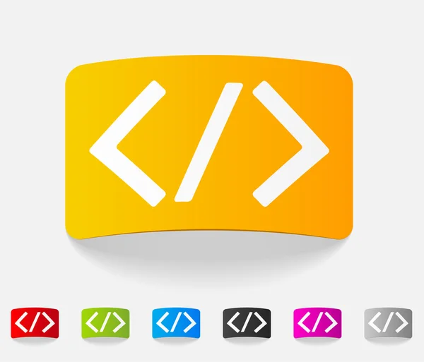 Elemento de design realista. programação — Vetor de Stock