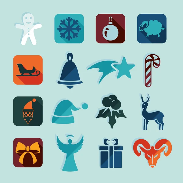 Set of Christmas icons — Stock Vector