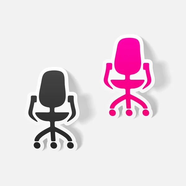 Cadeira de escritório de design realista — Vetor de Stock