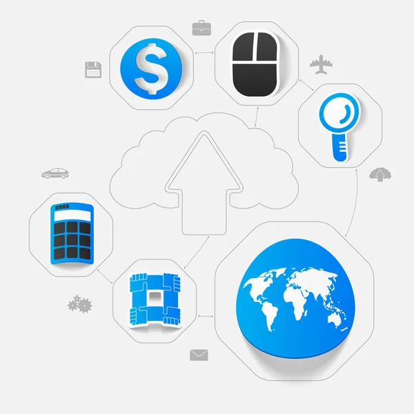 Επιχείρηση infographic αυτοκόλλητο — Διανυσματικό Αρχείο